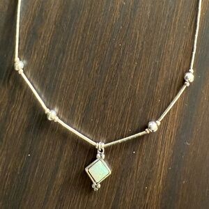 Elegant Opal Necklace with Beaded Accents